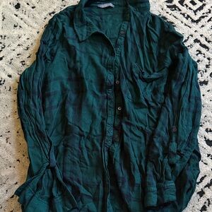 Women's Green Button Down Shirt